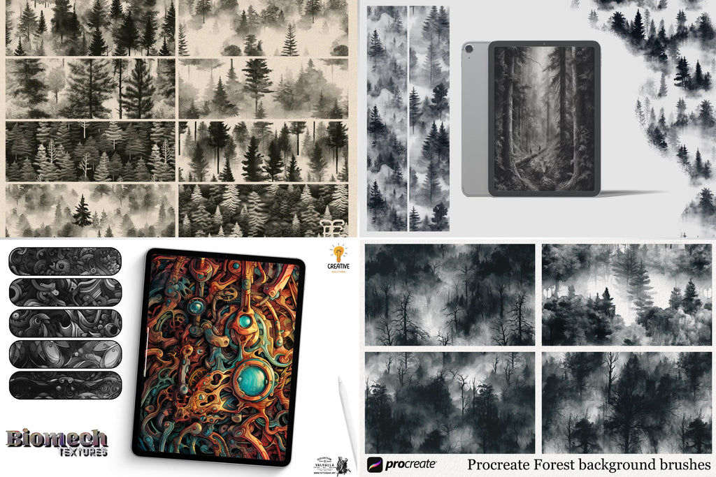 Procreate Texture Brushes: 19 Custom Brush Bundles