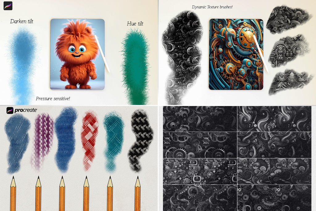 Procreate Texture Brushes: 19 Custom Brush Bundles