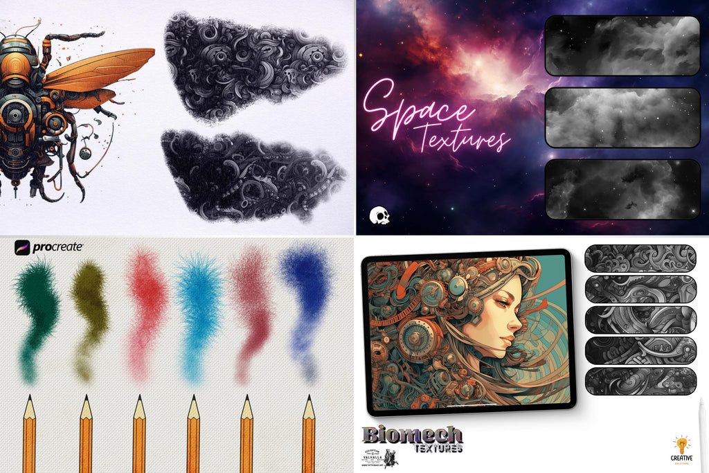 Procreate Texture Brushes: 19 Custom Brush Bundles