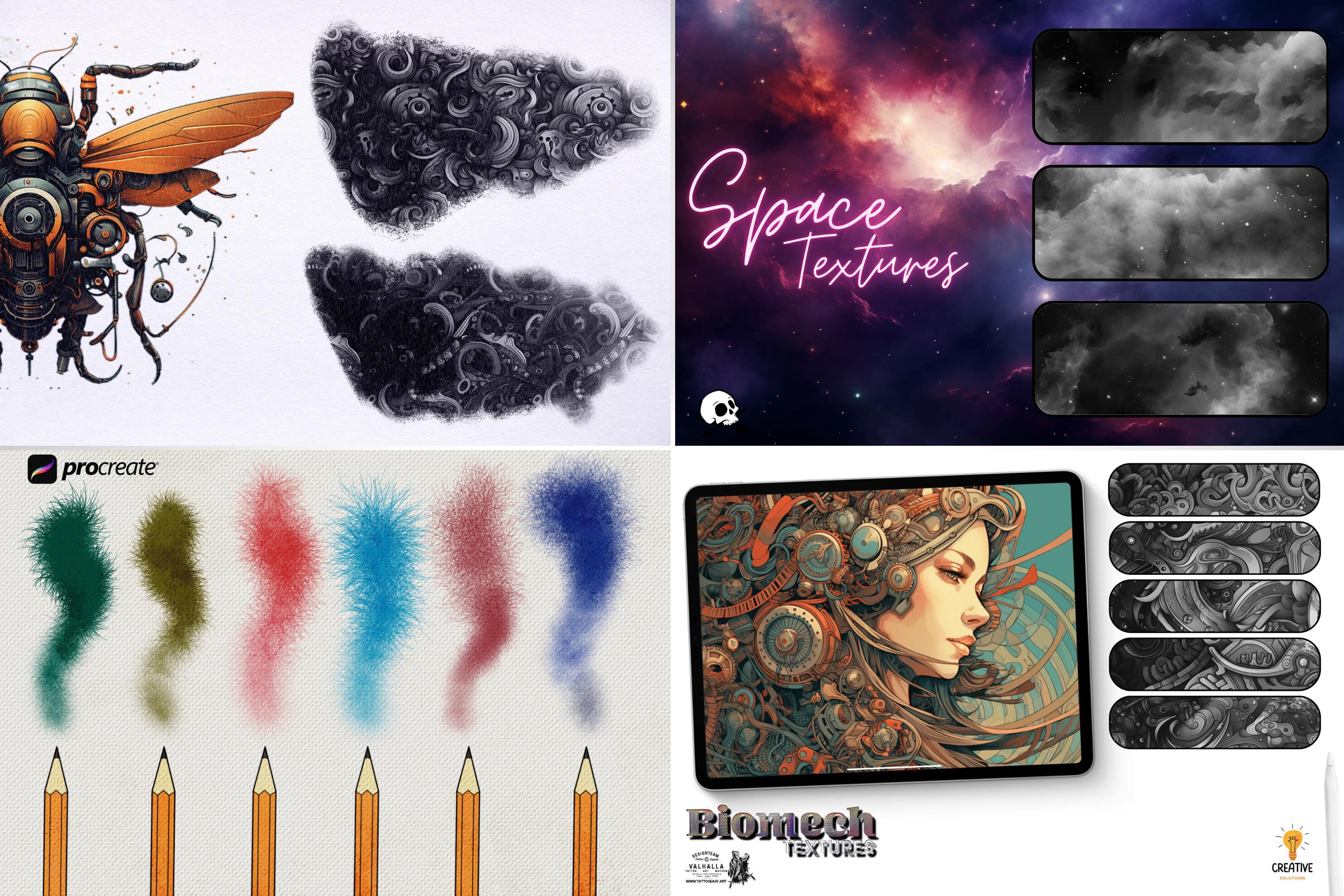 Procreate Texture Brushes: 19 Custom Brush Bundles