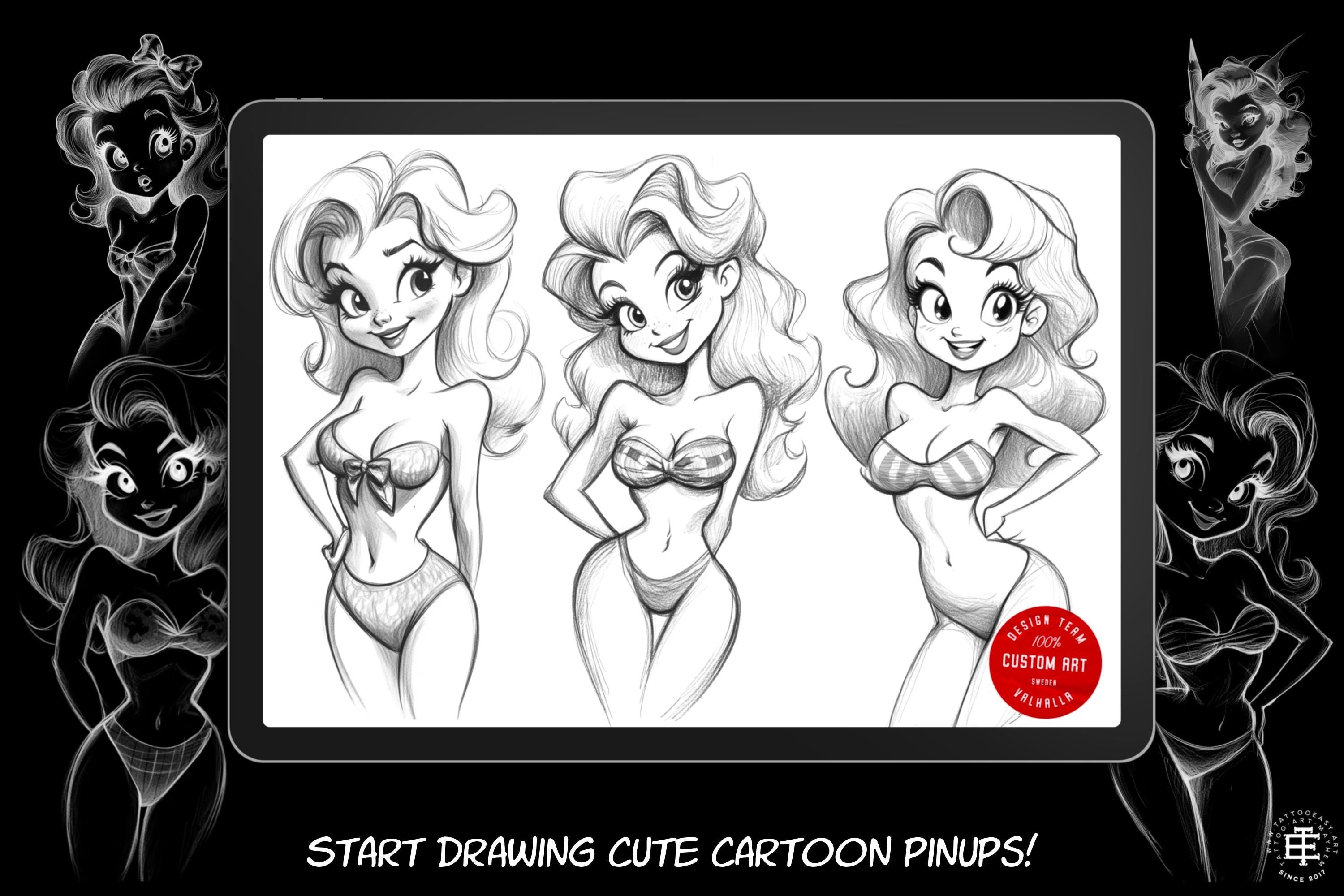 XXL Pinup Reference Library - 4300+ Procreate Stamps, SVG & PNG Files