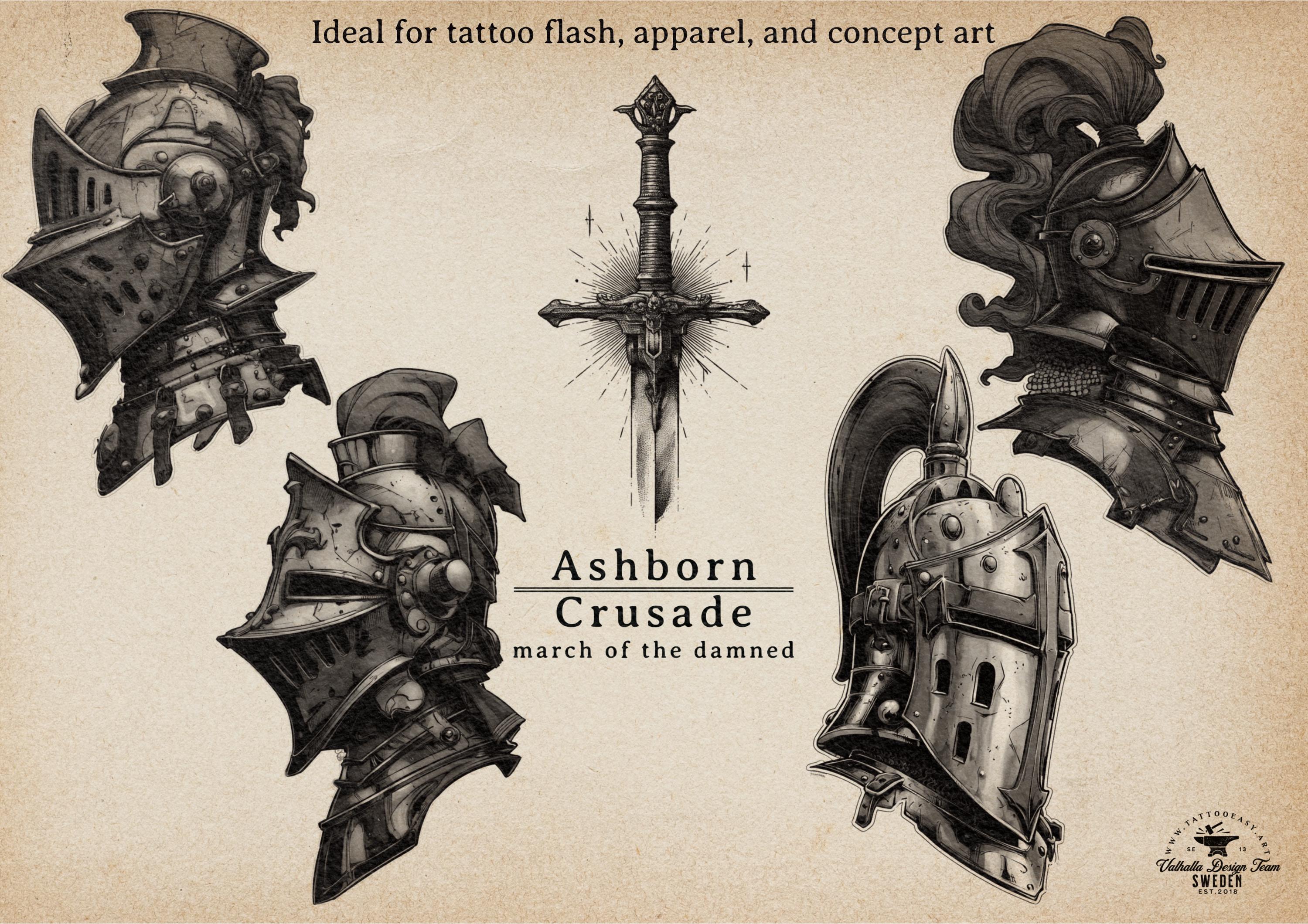 Procreate / Ashborn Crusade, The march of the damned ~ medieval inspired reference library for artists! Custom art