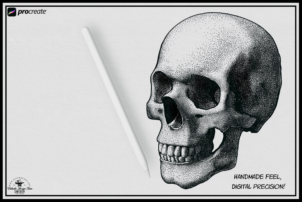 Procreate Stipple Brushes: 62 Custom Tattoo Shaders (Digital Download)