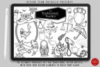 Traditional Tattoo Toolkit for Procreate, Build Your Own Designs, American Traditional Flash Brush Set