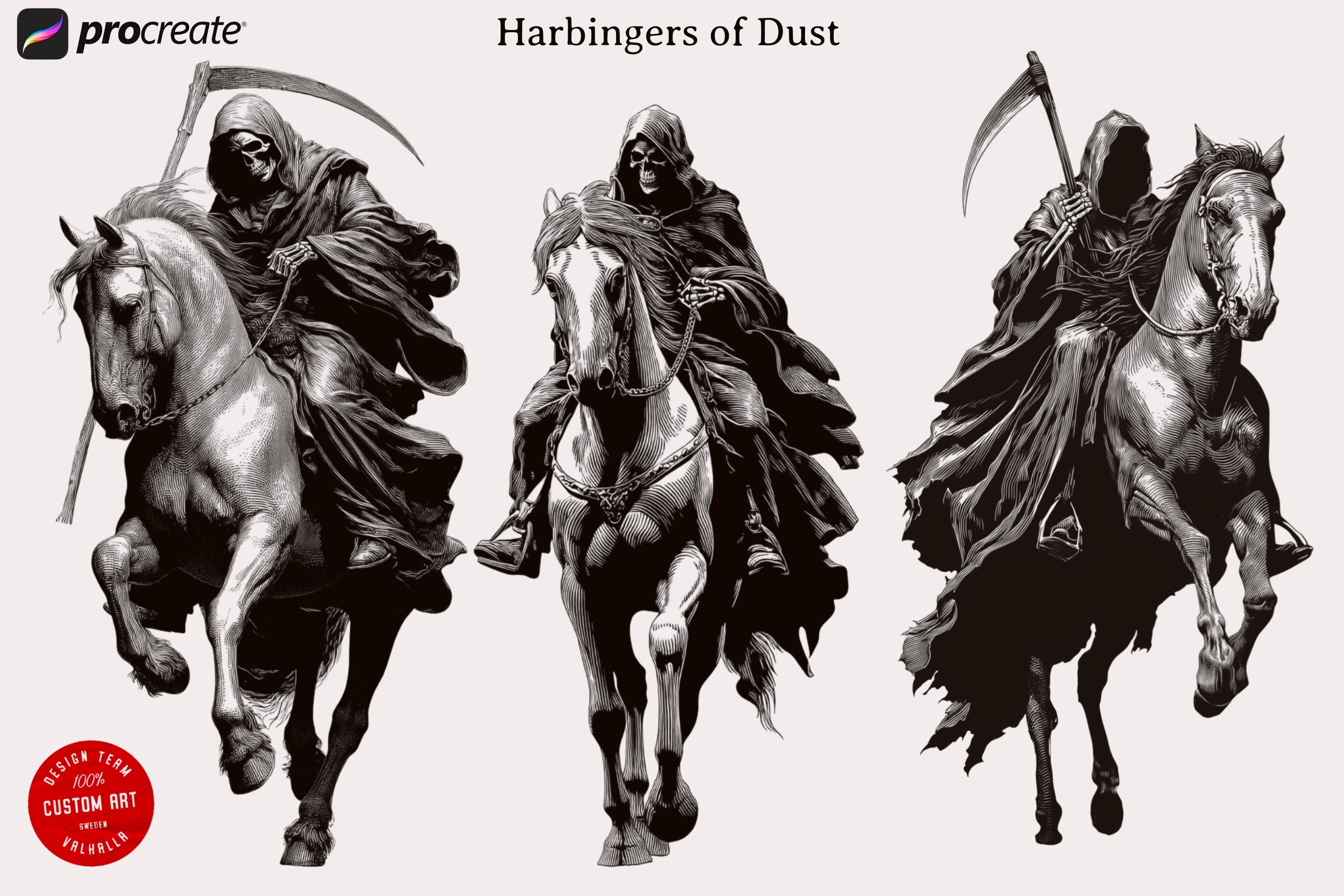 Procreate / Ashborn Crusade, The march of the damned ~ medieval inspired reference library for artists! Custom art