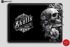 Skull & Flowers Tattoo Stamps: 129 Procreate Designs