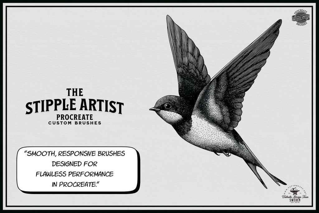 Procreate Stipple Brushes: 62 Custom Tattoo Shaders (Digital Download)