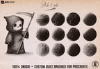Procreate, stick n poke ~ 100% custom made brushes, designs, canvas & palettes