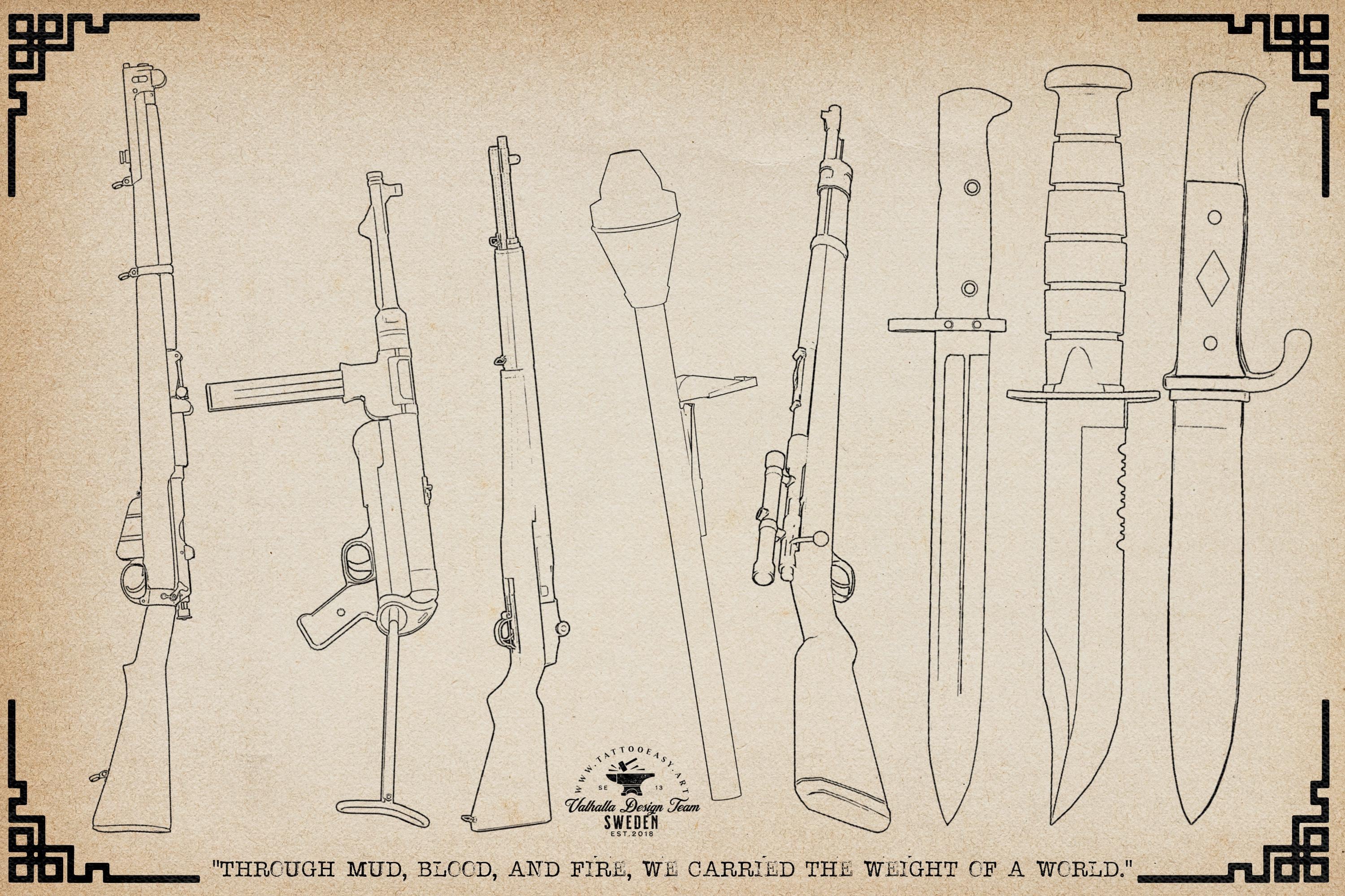 Procreate World War Reference Kit: 360+ Stamps for Tattoo & Concept Artists (Digital Download)