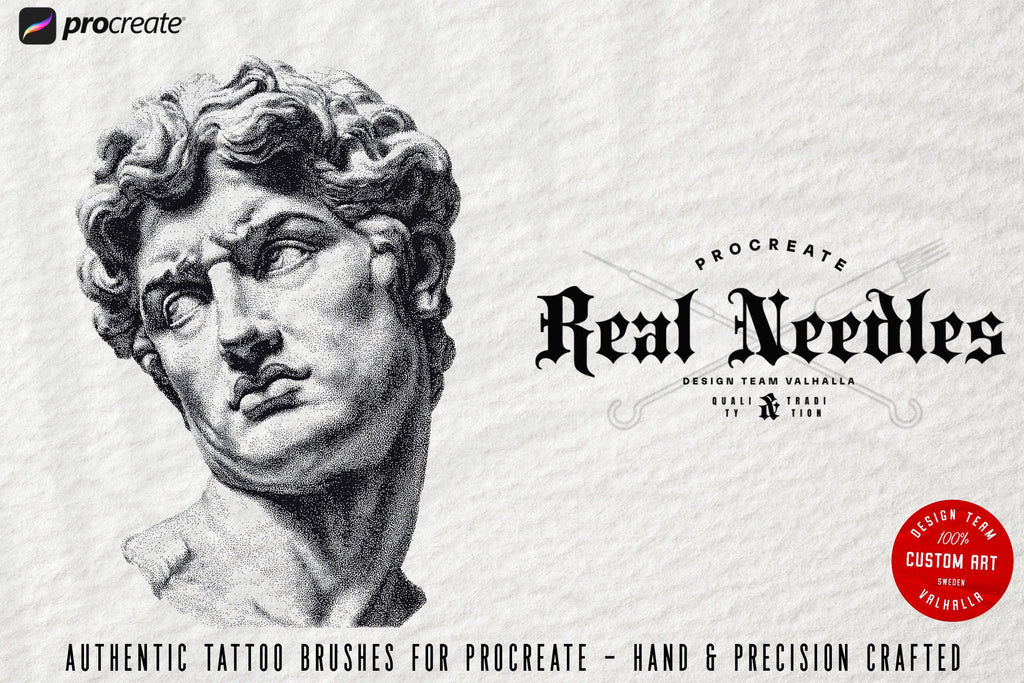 Procreate Tattoo Brushes: The Real Needles - 80+ Custom Brush Set