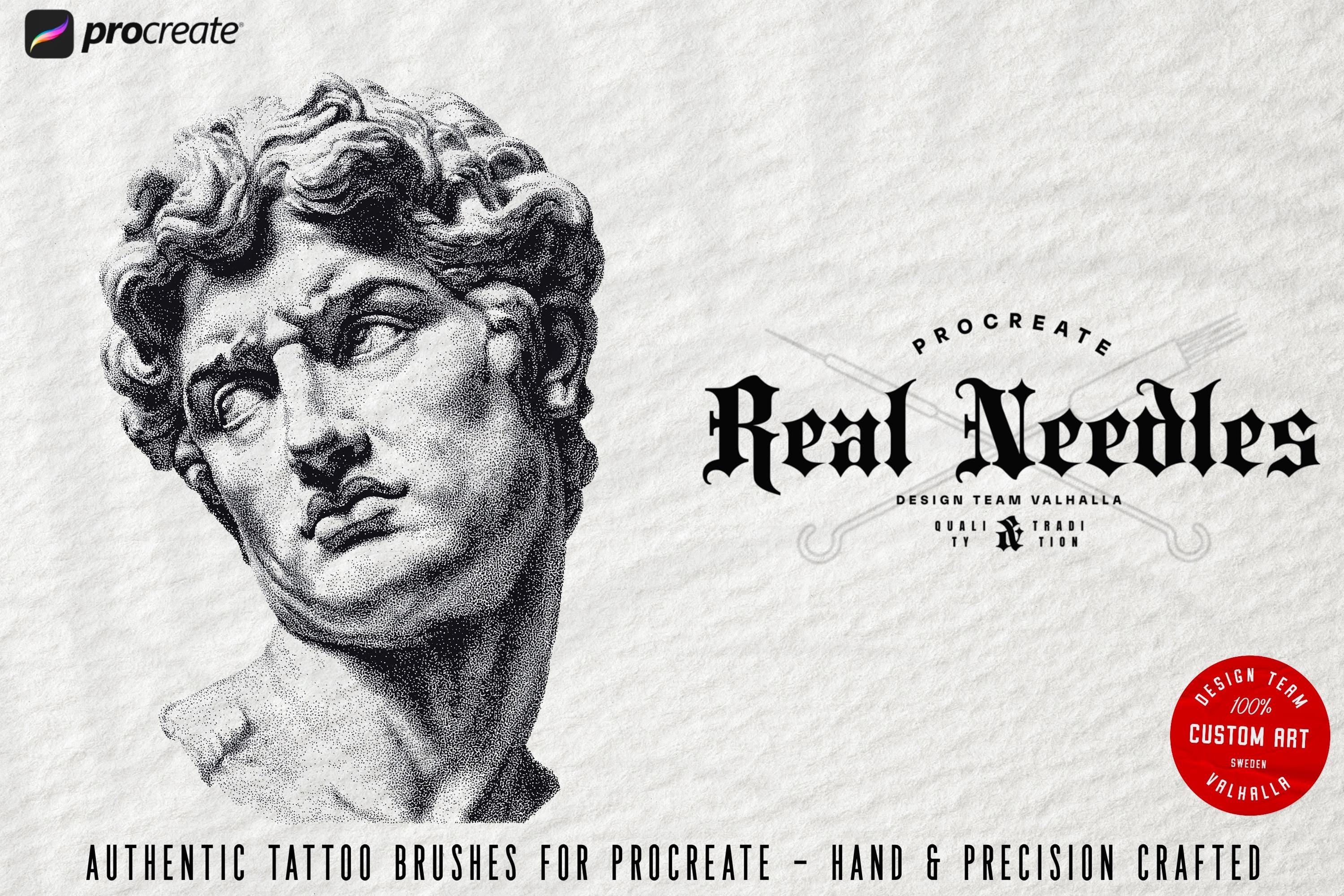 Procreate Tattoo Brushes: The Real Needles - 80+ Custom Brush Set