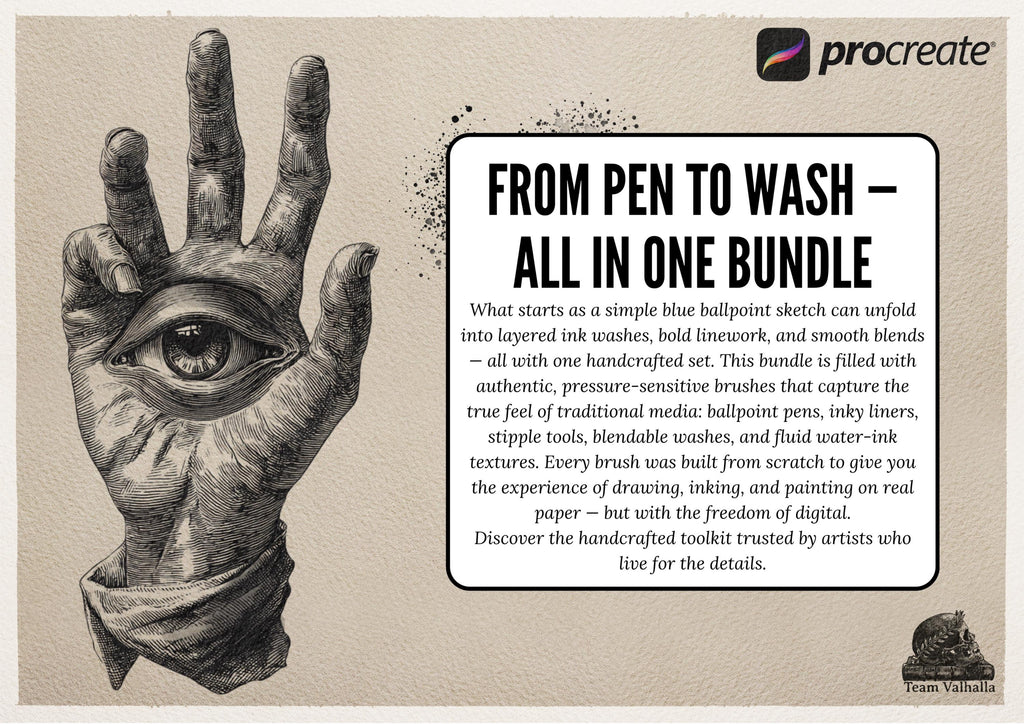Procreate Brush Bundle: Outline Studio, Real Ink & Penmanship Brushes ( digital download )