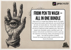 Procreate Brush Bundle: Outline Studio, Real Ink & Penmanship Brushes ( digital download )