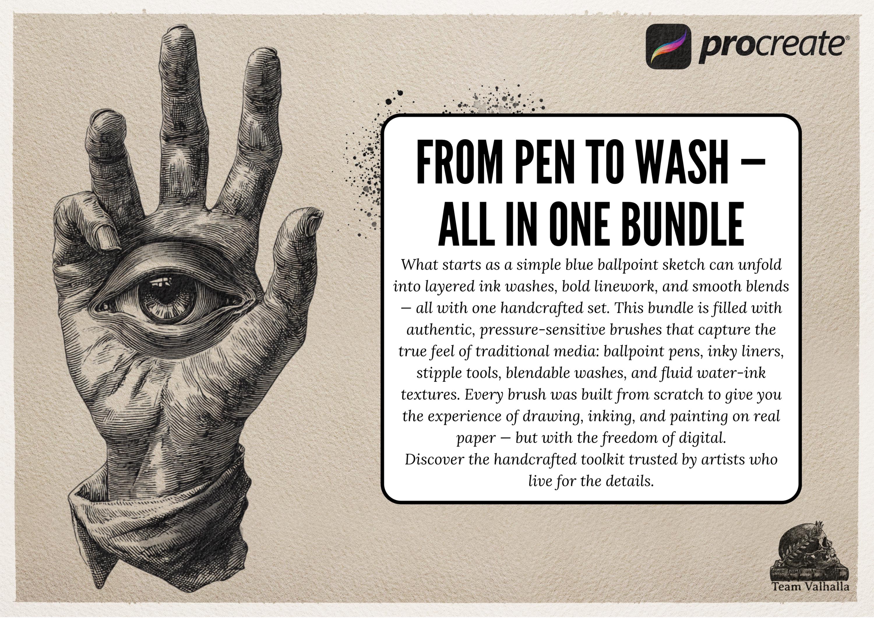 Procreate Brush Bundle: Outline Studio, Real Ink & Penmanship Brushes ( digital download )
