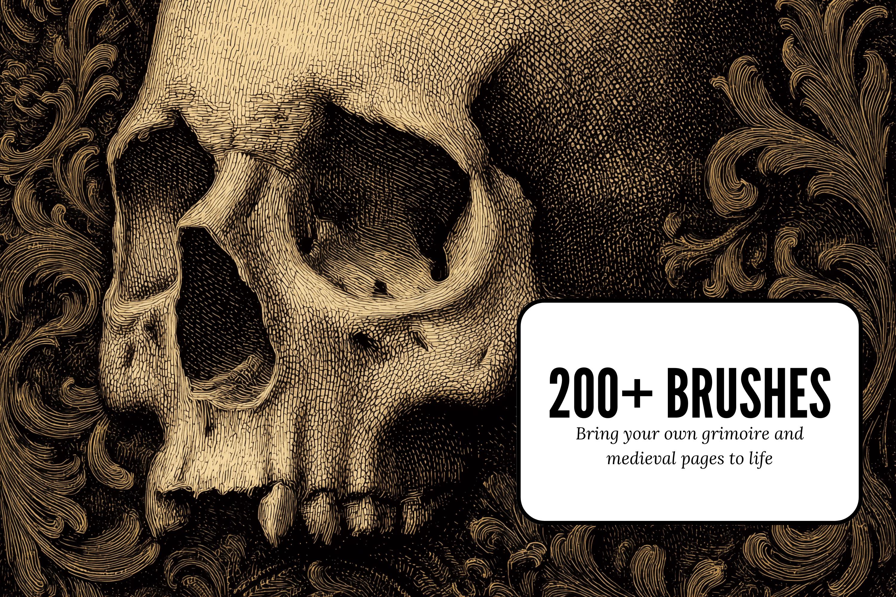 Medieval Ink Procreate Brushes: Old World Woodcut & Engraving Textures (200+ Custom Brushes) (Digital Download