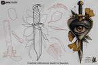 Neo-Traditional Tattoo Brushes for Procreate: 1000+ Art Reference Kit (Digital Download
