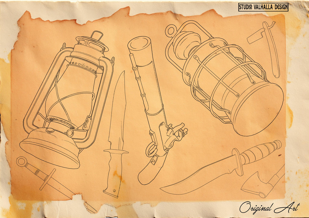 Neo-Traditional Tattoo Brushes for Procreate: 1000+ Art Reference Kit (Digital Download