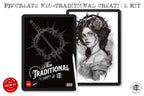 Neo-Traditional Tattoo Brushes for Procreate: 1000+ Art Reference Kit (Digital Download