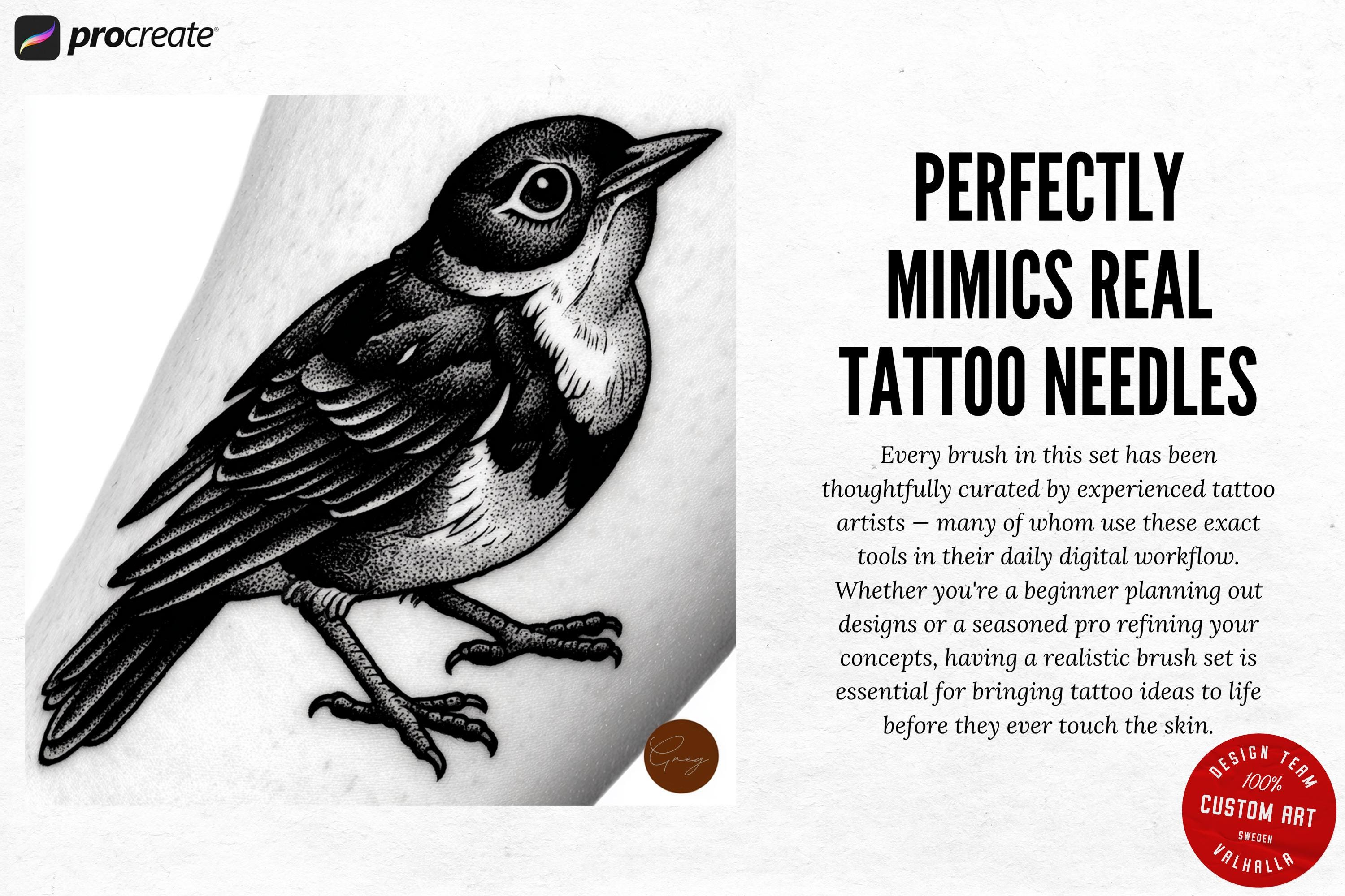 Procreate Tattoo Brushes: The Real Needles - 80+ Custom Brush Set