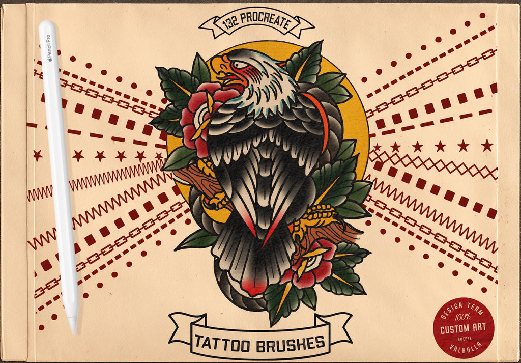 Procreate Tattoo Brush Set: 280+ Custom Brushes (Digital Download)