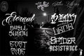 Tattoo Lettering made easy. XL ~ Tattoo fonts X ~ over 500 stamps!