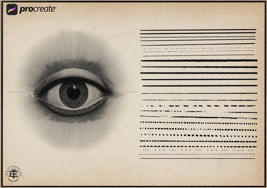 Procreate Engraving Brush Kit: 360+ Woodcut Texture Brushes & Canvas (Digital Download