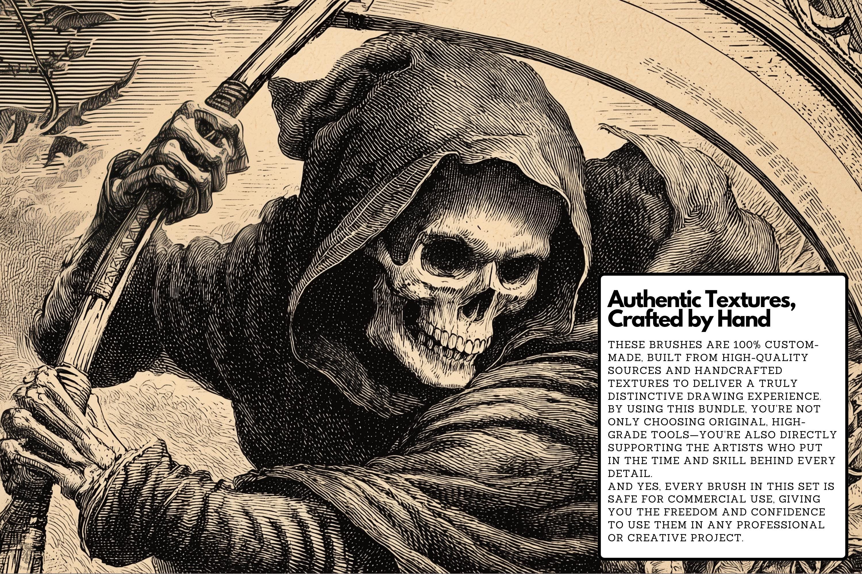 Procreate Engraving Brush Kit: 360+ Woodcut Texture Brushes & Canvas (Digital Download