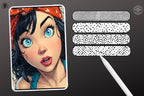 Procreate, 101 Halftones, unique halftone textured brush bundle for Procreate, 100% custom work