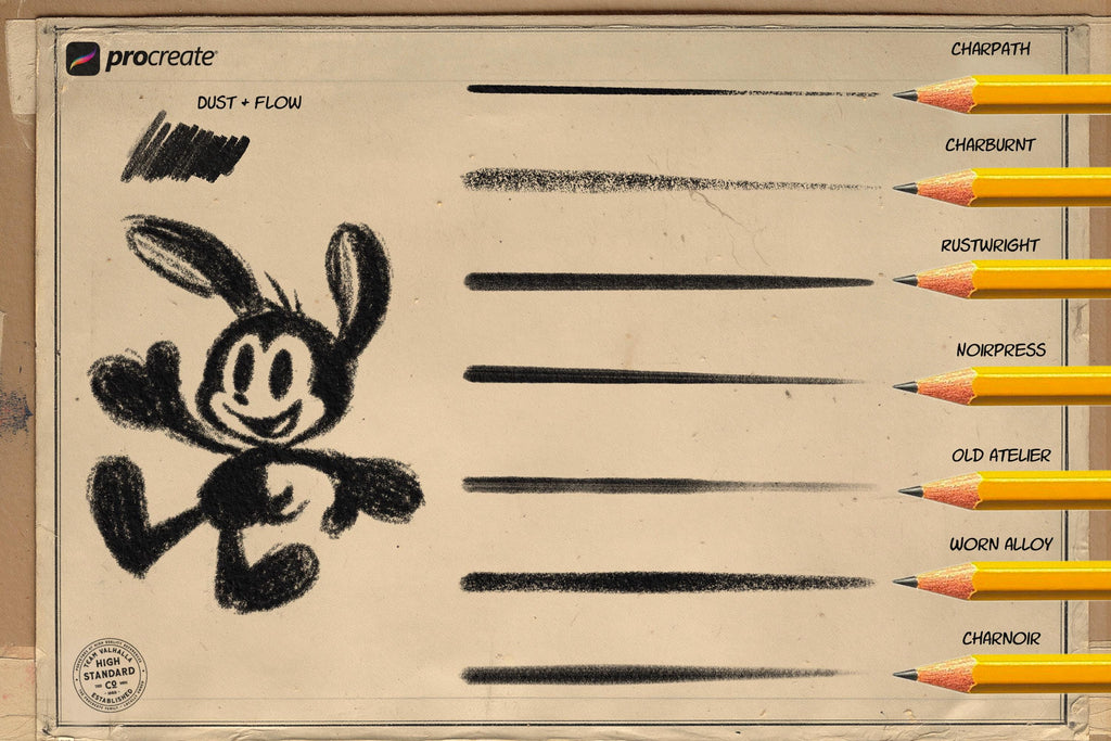 Procreate, The Pencil Toolbox, authentic custom built brushes for Procreate