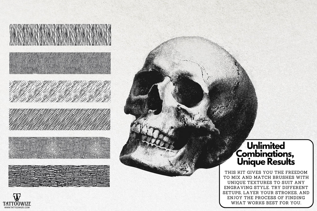 Engraving Photoshop Brushes: 100+ Custom Textures Bundle