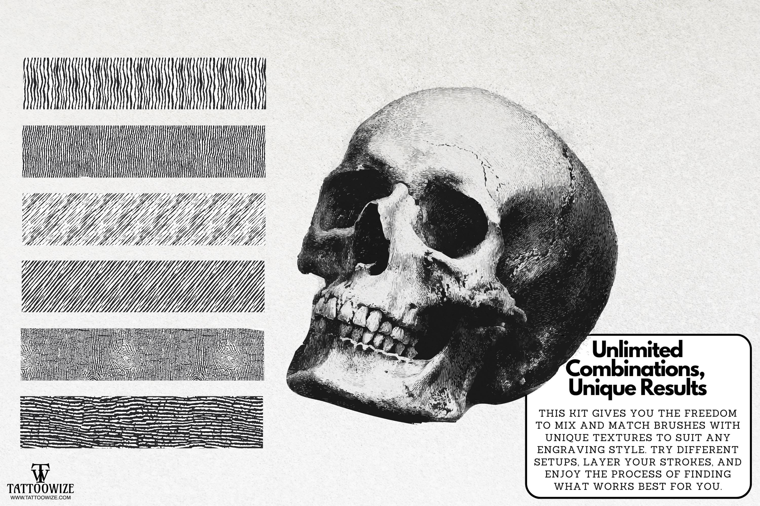 Engraving Photoshop Brushes: 100+ Custom Textures Bundle