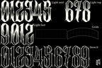 Tattoo Number Design Kit: Procreate Stamps, Brushes & Flash Art (PNG, SVG, EPS Designs)