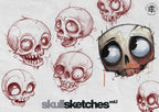 Skull Sketchbook: 500+ Procreate Stamps, Tattoo Art Reference (Digital Download)