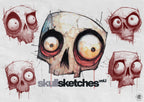 Skull Sketchbook: 500+ Procreate Stamps, Tattoo Art Reference (Digital Download)