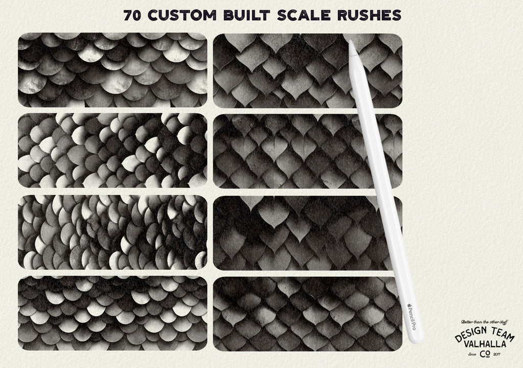 Scale Brushes & Textures ~ Texturemania ~ custom brushes for Procreate