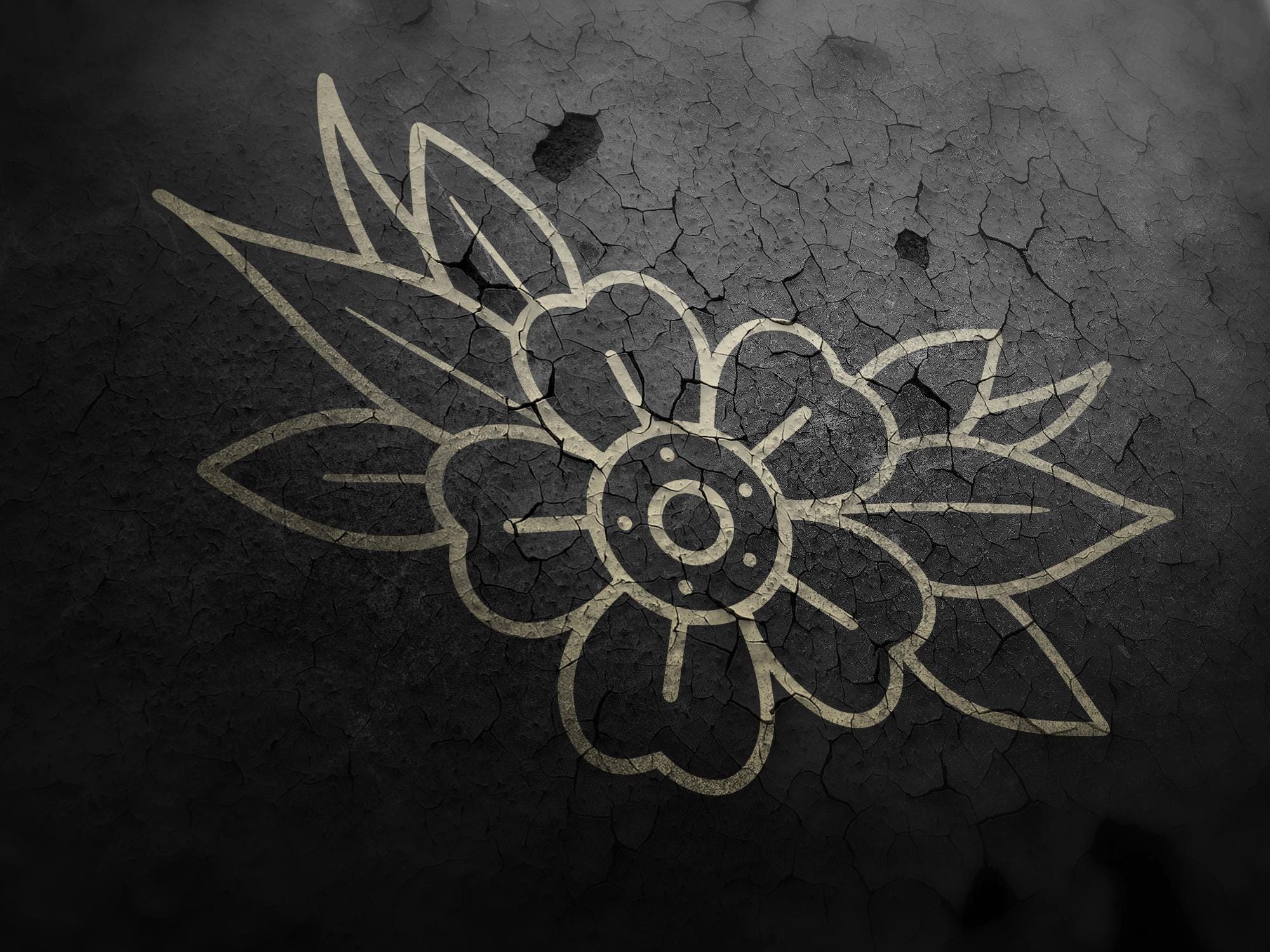Traditional Tattoo Flash Procreate Stamps: Old School Designs PNG & Brushes