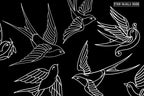 Tattoo references, 100 files | Traditional Swallows Flash Art (Digital Download) Procreate, PNG | SVG | EPS