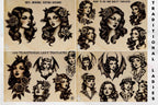 Traditional Tattoo Flash Procreate Stamps: Old School Designs PNG & Brushes