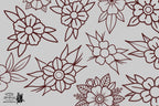 Traditional Tattoo Flowers 120 files – Procreate Stamps | Old School Flower Clipart – PNG, SVG, EPS