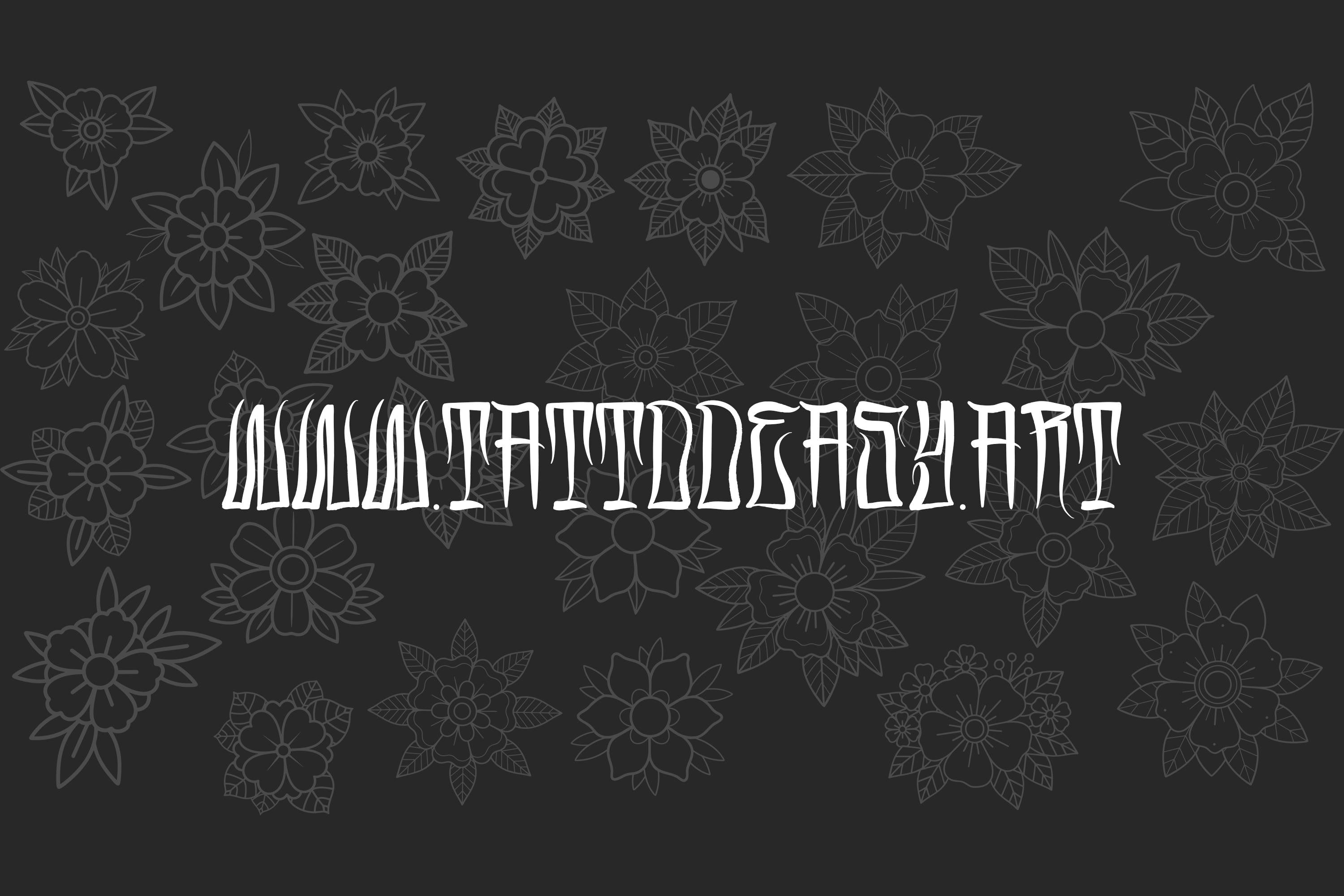 Traditional Tattoo Flowers 120 files – Procreate Stamps | Old School Flower Clipart – PNG, SVG, EPS