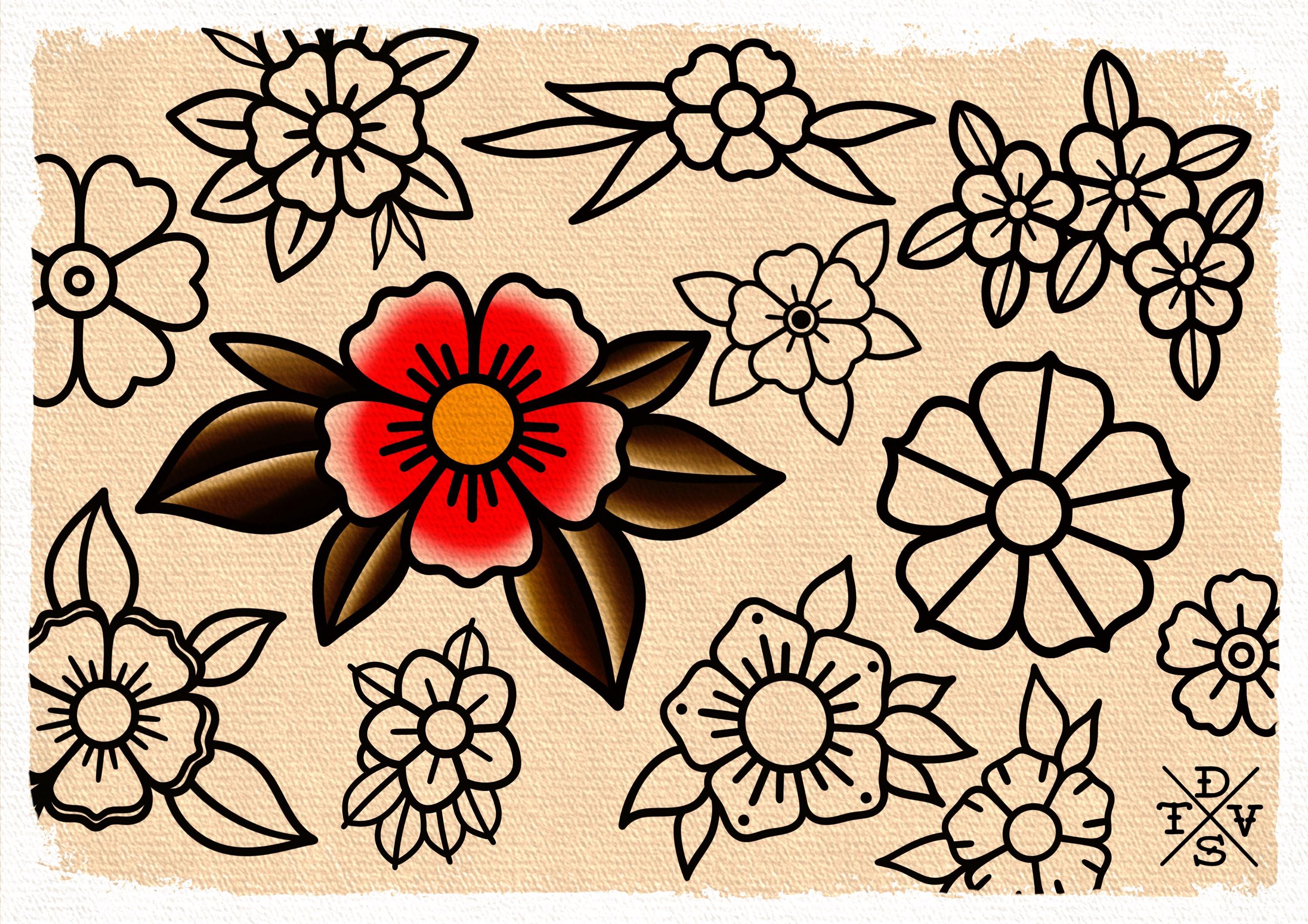 The Traditional Tattoo Artist 2 - 1000+ files, PNG, SVG & EPS Procreate/Photoshop Stencils