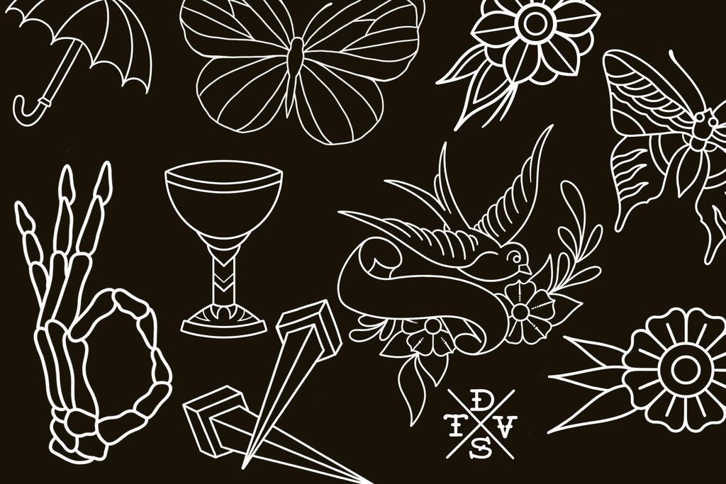 Procreate, Tattoo ideas vol.2 & vol.3 ~ 200+ custom designs