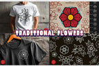 Traditional Flowers | 65 flowers – Procreate Stamps | Old School