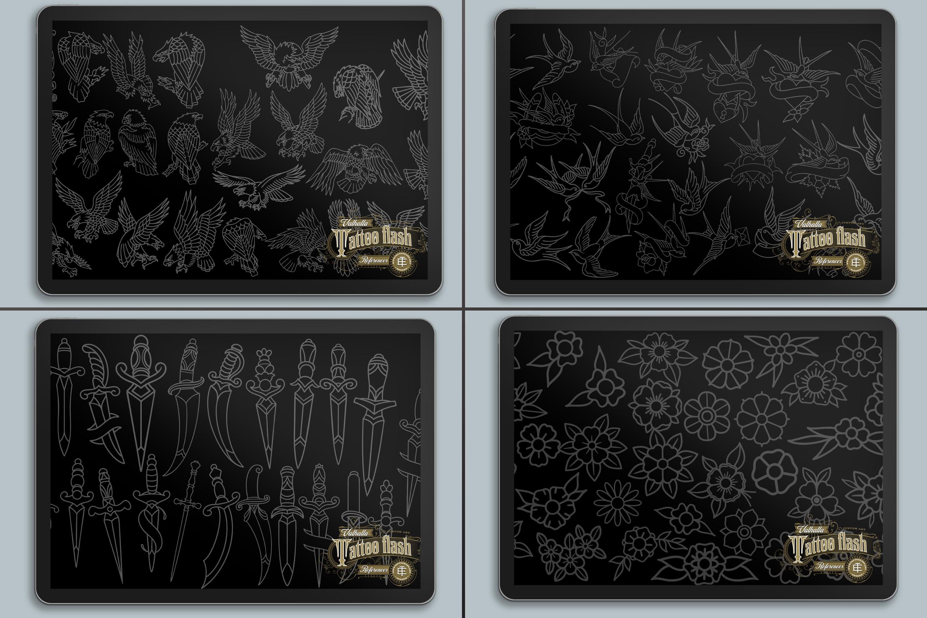 The Traditional Tattoo Artist 2 - 1000+ files, PNG, SVG & EPS Procreate/Photoshop Stencils