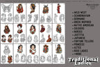 Traditional ladies, Pdf-Ebook, 100+ designs digital download, Design Team Valhalla Sweden