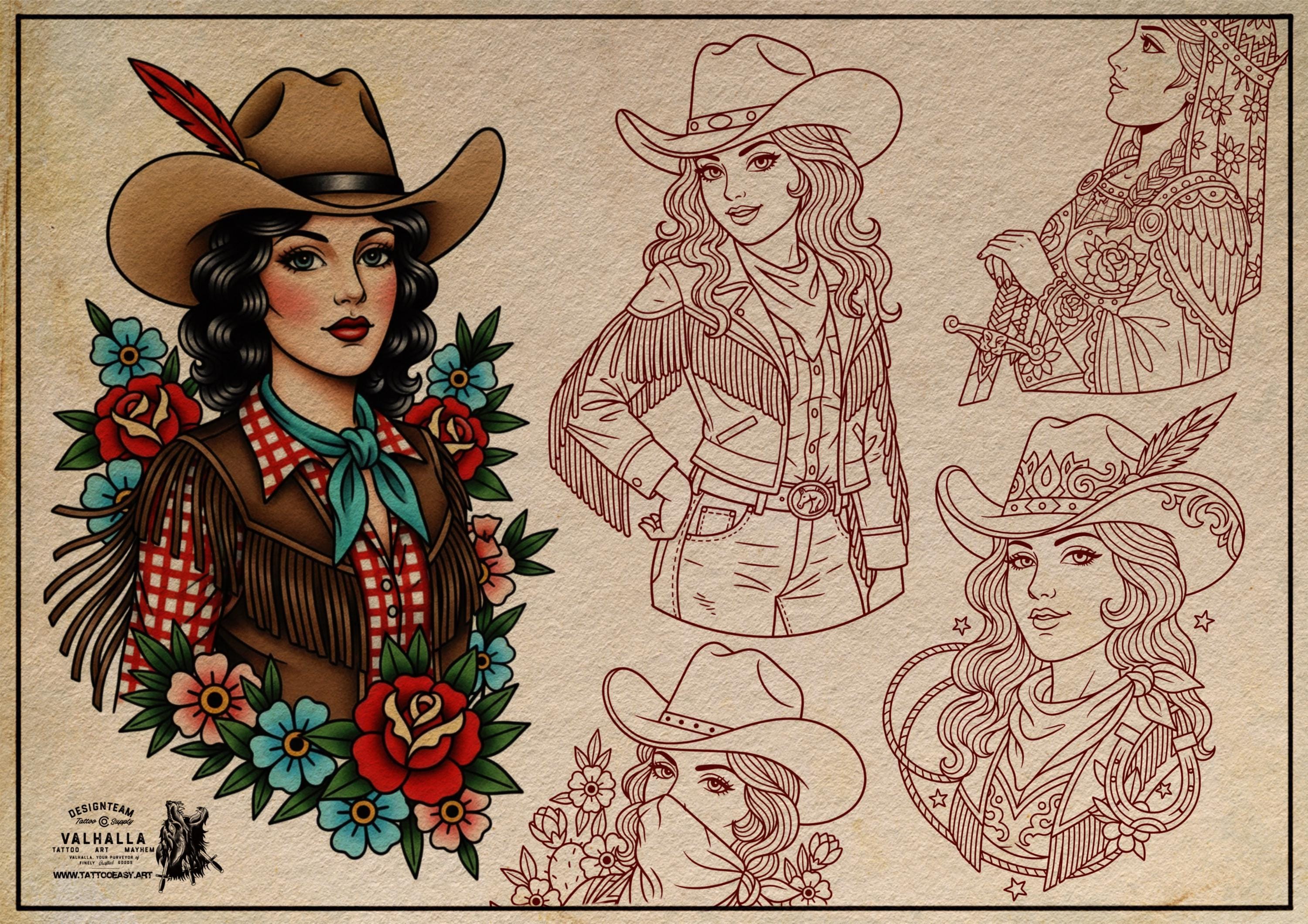 Procreate, Traditional Ladies vol.4 & vol.5 ~ 50+ custom designs made in Sweden - original art
