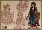 Procreate, Traditional Ladies vol.4 & vol.5 ~ 50+ custom designs made in Sweden - original art