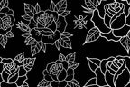 Traditional Tattoo Roses, 42 custom Procreate Stamps, artists reference library