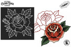 Traditional Tattoo Roses, 42 custom Procreate Stamps, artists reference library