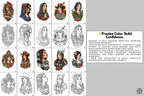 PDF, Tattoo Flash–Based Coloring Exercises vol.1 (Digital Download) 100 pages